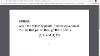 Finding Linear Equation with TI 84