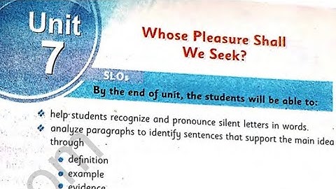 Lesson: Whose Pleasure Shall We Seek | English Class 7th | KP Board | Pashto Translation