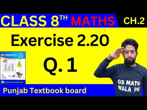 class 8 math new book chapter 2 exercise 2.20 Q.1 | 8th class maths ...