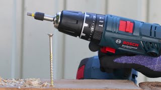 Bosch GSB 18V- 21 Drill Driver Test Screwing and Drilling