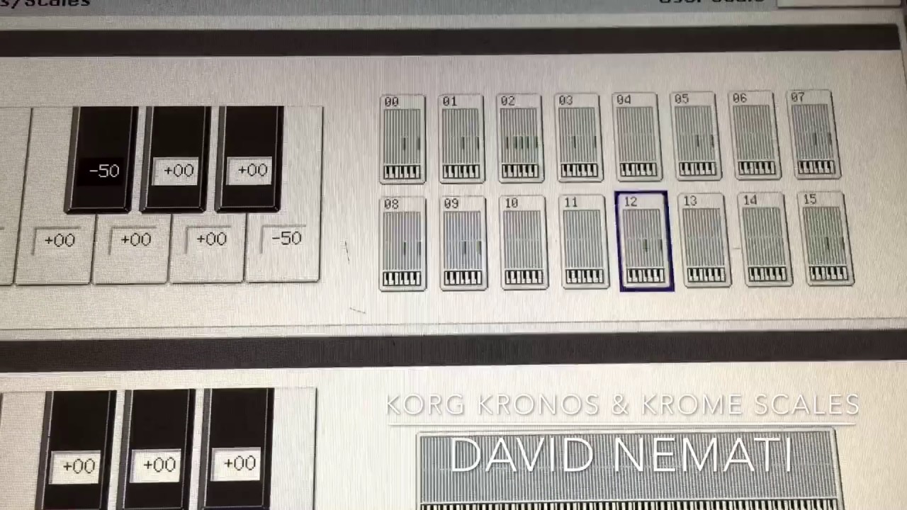 KORG KRONOS & KROME SCALES - Persian / Oriental ربع پرده سازى (كرون) كيبورد كرگ كرونوس و كروم