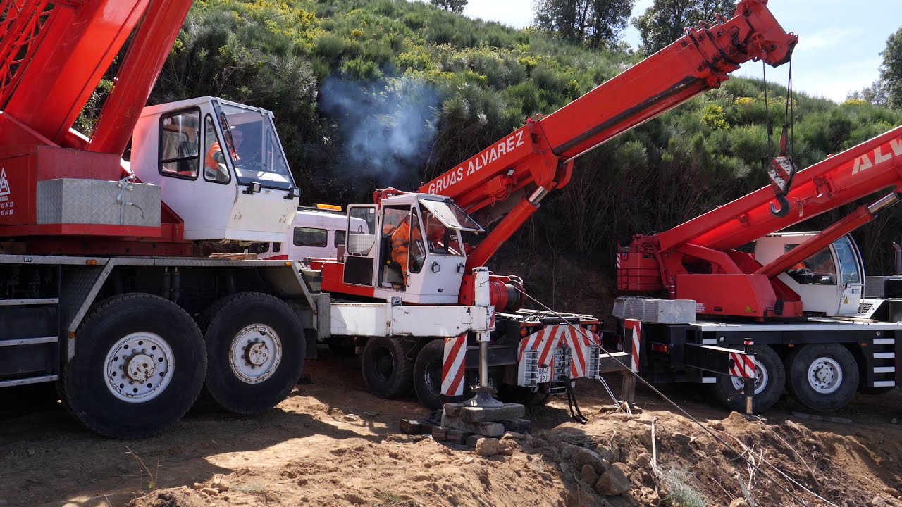 Grúas Álvarez Málaga: Rescate de Hormigonera que se precipitó por precipicio.