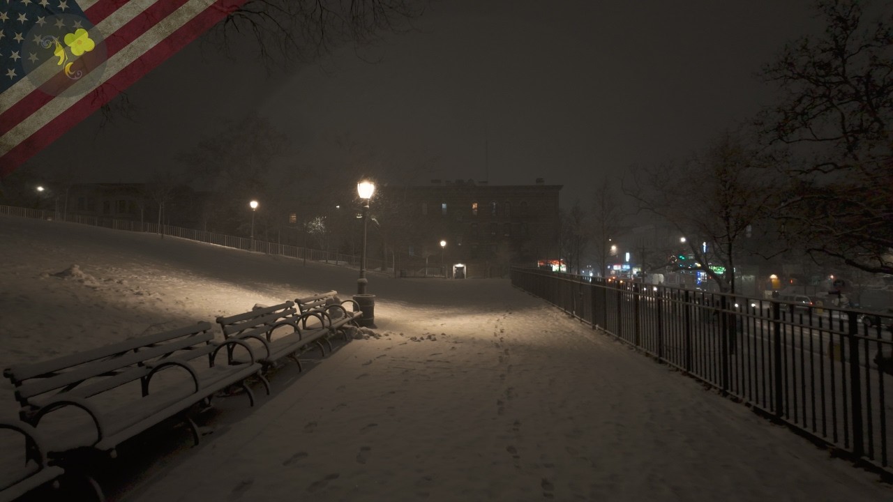Arctic Blast in Brooklyn: Sunset Park Winter Night Walk (Wind's Fury & Empty Paths)