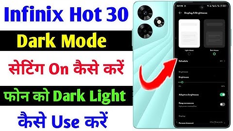 infinix hot 30 dark mode setting on kaise kare | how to use dark mode on infinix hot 30