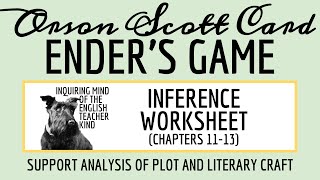 Ender's Game by Orson Scott Card Chapters 11, 12, and 13 Close Reading Analysis Worksheet