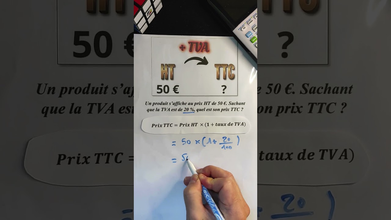 ⁣💡 Comment Calculer un Prix TTC avec une TVA de 20% ? #maths