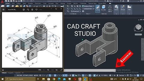 AutoCAD 3D Modeling Tutorial | Mechanical Bracket Design from 2D Drawing Step by Step