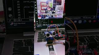 AI face tracking servo using OpenCV and Arduino Uno 🤖 real time movement system follow my face 🚀