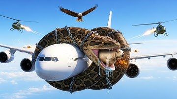 Unbelievable Rescue: Giant Python Attacks White Cow in Jungle 🐍🐄 | Shocking Survival Battle