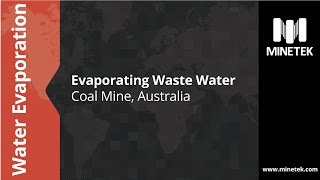 Evaporating Waste Water Coal Mine Video