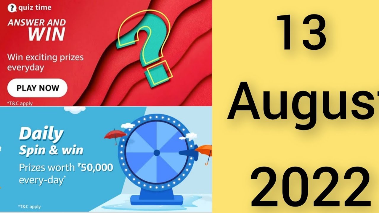 Amazon Quiz Answers Today Amazon Daily Quiz Win Answers Today