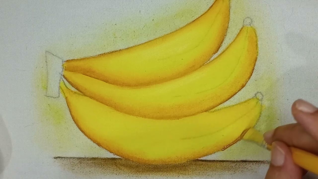 Como pintar bananas em tecido. Muito fácil! Para iniciantes! Pintura em tecido.