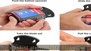 WORKPRO Utility Knife Blades, SK5 Steel, 100-Pack with Dispenser