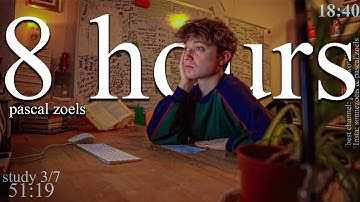 LIVE | 8-HOUR study with me 📚⛈️ rain sounds & pomodoro timer 60 & 10