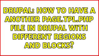 Drupal: How to have a another page.tpl.php file in drupal with different regions and blocks?