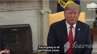 Trump talks about the oranges of the Mueller Report