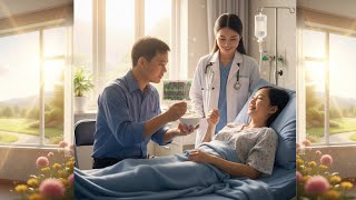 Mai was sick so Robert took her to the hospital. Mai was touched #greenforestlife