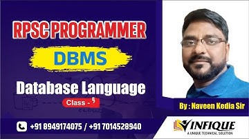 RPSC Programmer class | CLASS 08 || DBMS | BY KEDIA SIR || rpsc programmer notification out