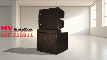 Proper rigging configuration for RCF HDL 20-A Line Array Installation on SUB 8004-AS with Fly Bar