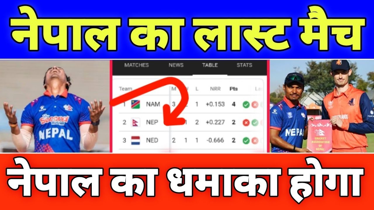 Nepal vs Netherlands ODi 2024 नेपाल का लास्ट मैच होगा icc cwc league 2