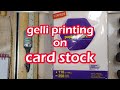 Gelli printing on card stock
