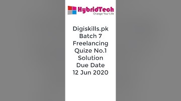 Batch 7 Freelancing Quiz No. 1 Solution Digiskills.pk