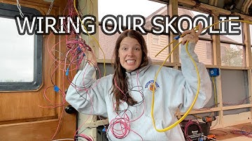 Running wires for 12V and 110V power in our Skoolie | BUS BUILD EPISODE 21