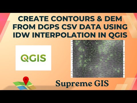 Create Contours & DEM from DGPS CSV Data Using IDW Interpolation in QGIS | Complete Tutorial