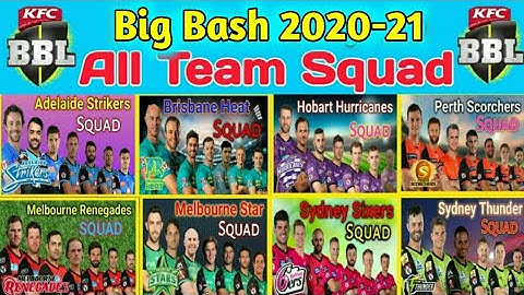 Big Bash League 2020-21 All Team Full Squad l Big Bash 2020-21 Full Squad Of All Team l BBL Squad