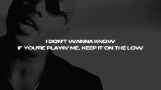 [KARAOKE | LYRICAL VIDEO] MARIO WINANS - I DONT WANNA KNOW  {W/O VOCALS}