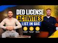 DED License Activities List in UAE 2026 | Complete Dubai Business Activity Guide
