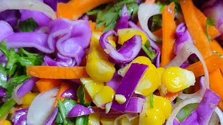 red cabbage salad سلطة الكرنب الاحمر   صحية وغنية بالفيتامينات والعناصر الغذائية keep cooking