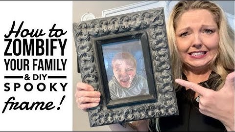 Halloween photo editing pic monkey in Spooky Upcycled Chalk painted Frame tutorial | Amy Howard