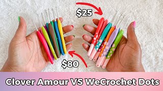 Clover Amour VS WeCrochet Dots: Which Crochet Hook Set is the BEST?