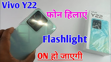 Shake to turn on Flashlight in Vivo y22 / Vivo y22 फोन हिलाएं फ्लैशलाइट on / Vivo y22 flashlight
