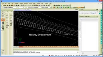 Railway Embankment Symbol in Caddie AEC Architecture .dwg software