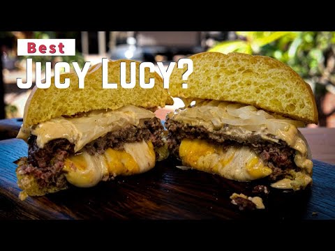 Stuffed Cheeseburger | Jucy Lucy Extraordinaire! | Pit Barrel Cooker