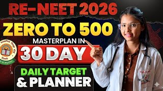 Zero to 500 in 30 days || MASTER PLAN ￼|| DAILY TARGET AND PLANNER || RENEET 2026|| 