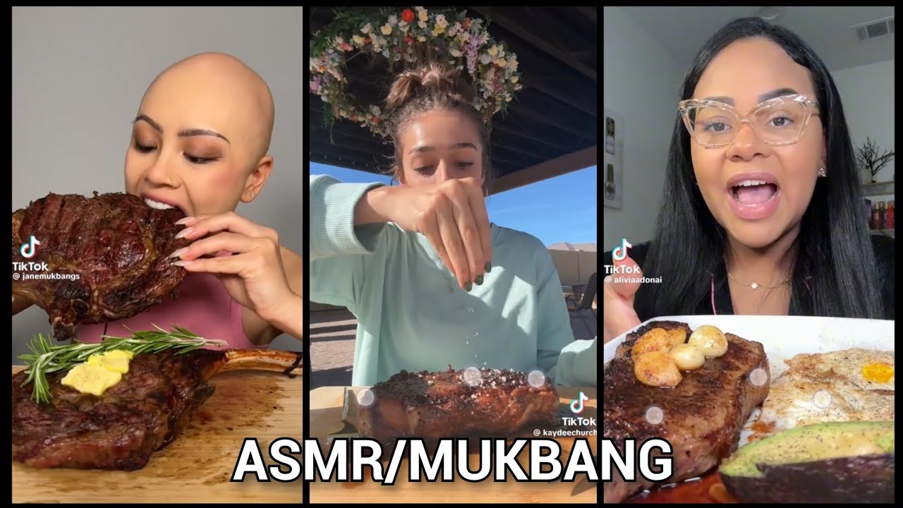 Tiktok compilation of Food Eating|| ASMR & MUKBANG|| STEAK MUKBANG✨