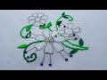 Hand Embroidery Beautiful Flower Embroidery Trick with Easy Following Stitch, New Flower Embroidery