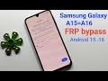 Samsung Galaxy A15,A16 Frp Bypass/Unlock Google Account Lock Adb Enable Fail *#0*#✖️ 2026 