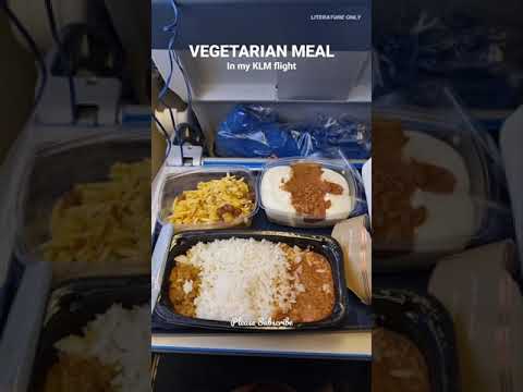 Indian Vegetarian Meal in my KLM flight economy class #food #flight #klm #economy #aviation