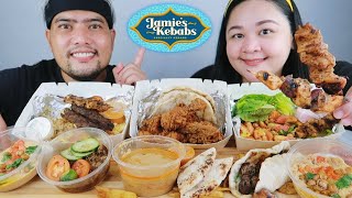 ULTIMATE KEBAB MUKBANG! Lamb, Chicken, Salmon & Beef Kebabs, Hummus, Keema, Pita, Kebab Wrap & Salad