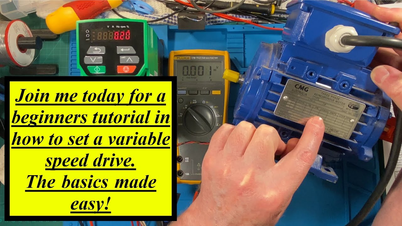 Beginners lesson in setting up a variable speed drive, a nice easy and detailed lesson 