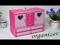 How to make a cute cardboard organizer and matchboxes // The best of waste