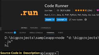How to Run Program In VS Code Terminal  VS Code Terminal not working CC++,Java,Python &amp; Nodejs,JS