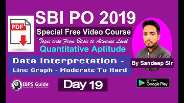 Data Interpretation - Line Graph (Moderate to Hard) | SBI PO 2019 | Quantitative Aptitude | Day - 19