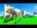 PRIMATES ENEMIES attack KING T REX ARBS Animal Revolt Battle Simulator