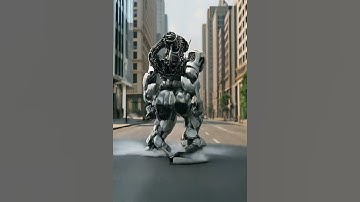 Ice cold white robot transforms to speedboat (Kling 2.1 AI) #klingai #veo3 #transformers #transform