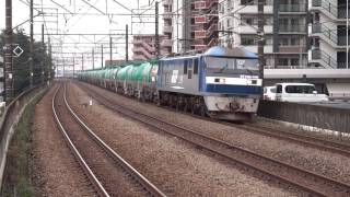 武蔵野線 EF210-106牽引貨物列車(タキ)新座通過